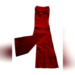 Express red velvet pants.